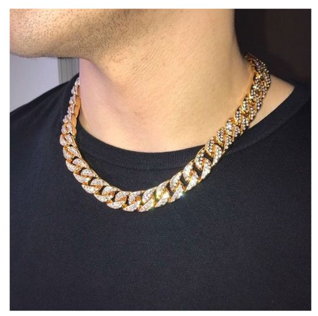 Iced Out Cuban Gold - LINK CHAIN