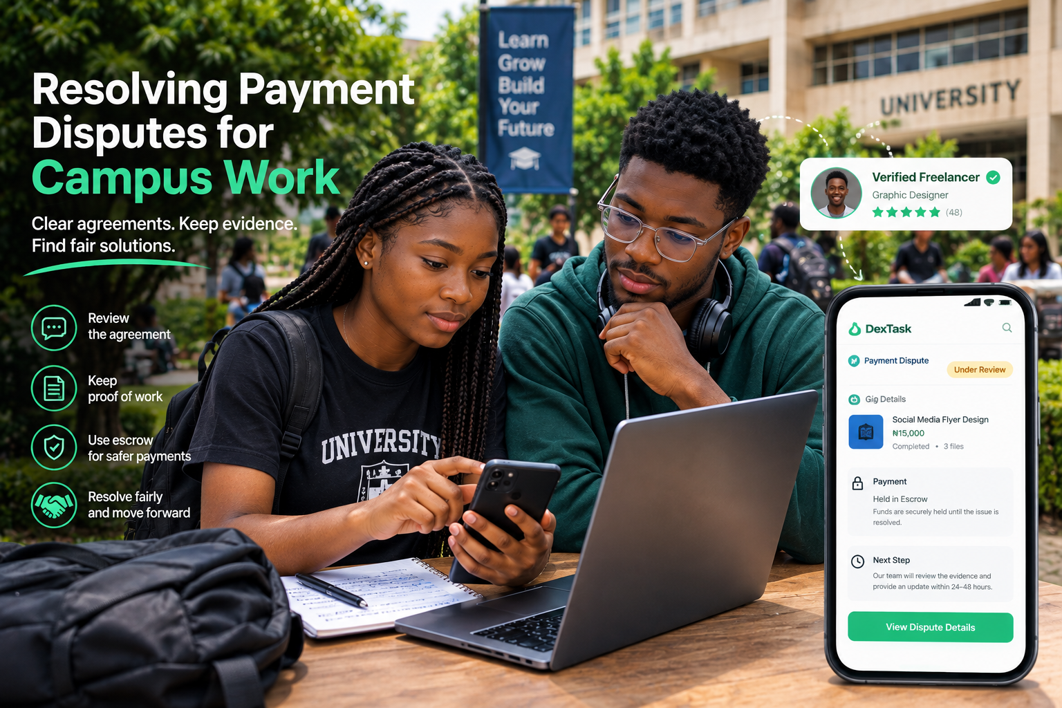 Resolving Payment Disputes for Campus Work